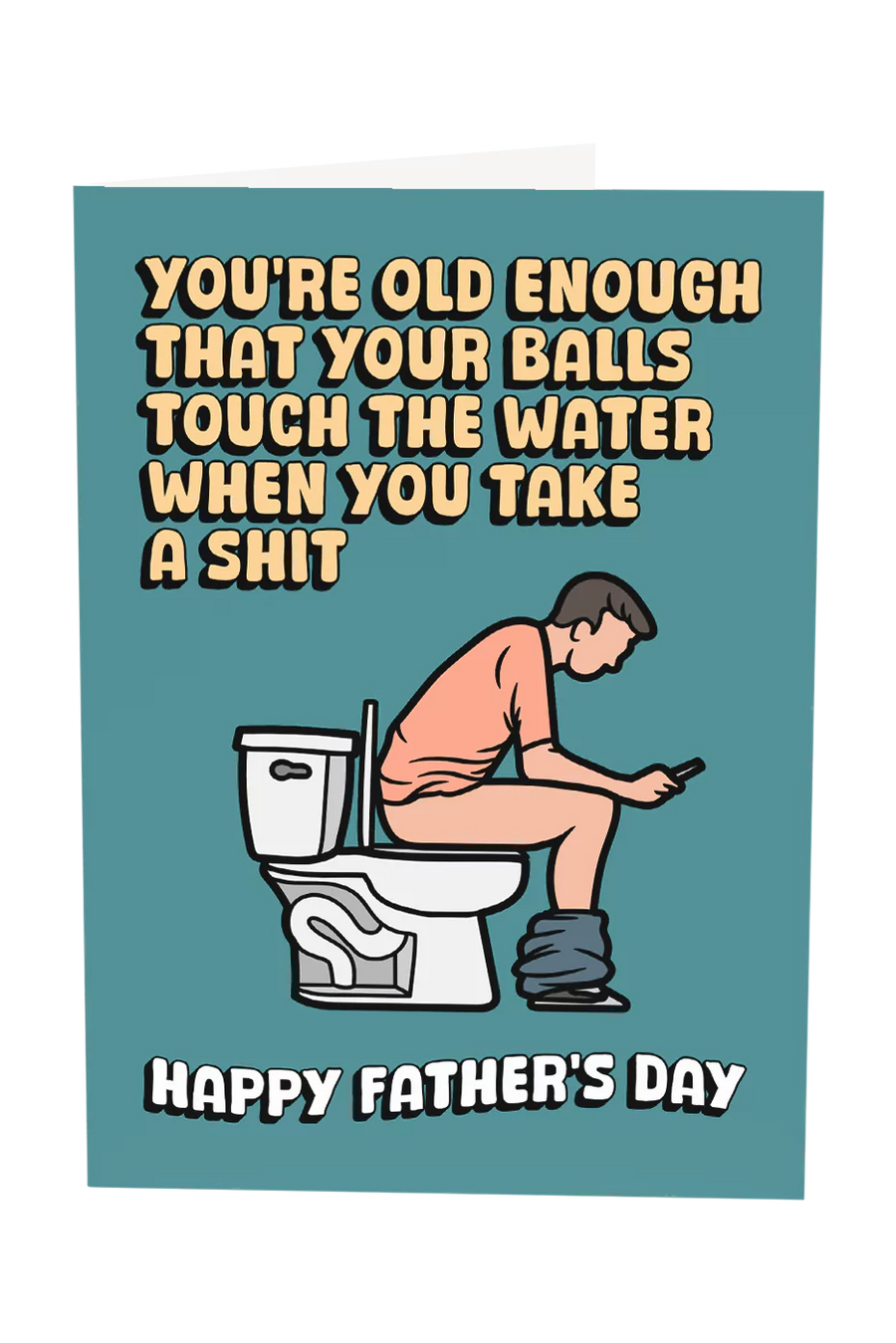 Your Balls Touch The Water Father's Day Greeting Card