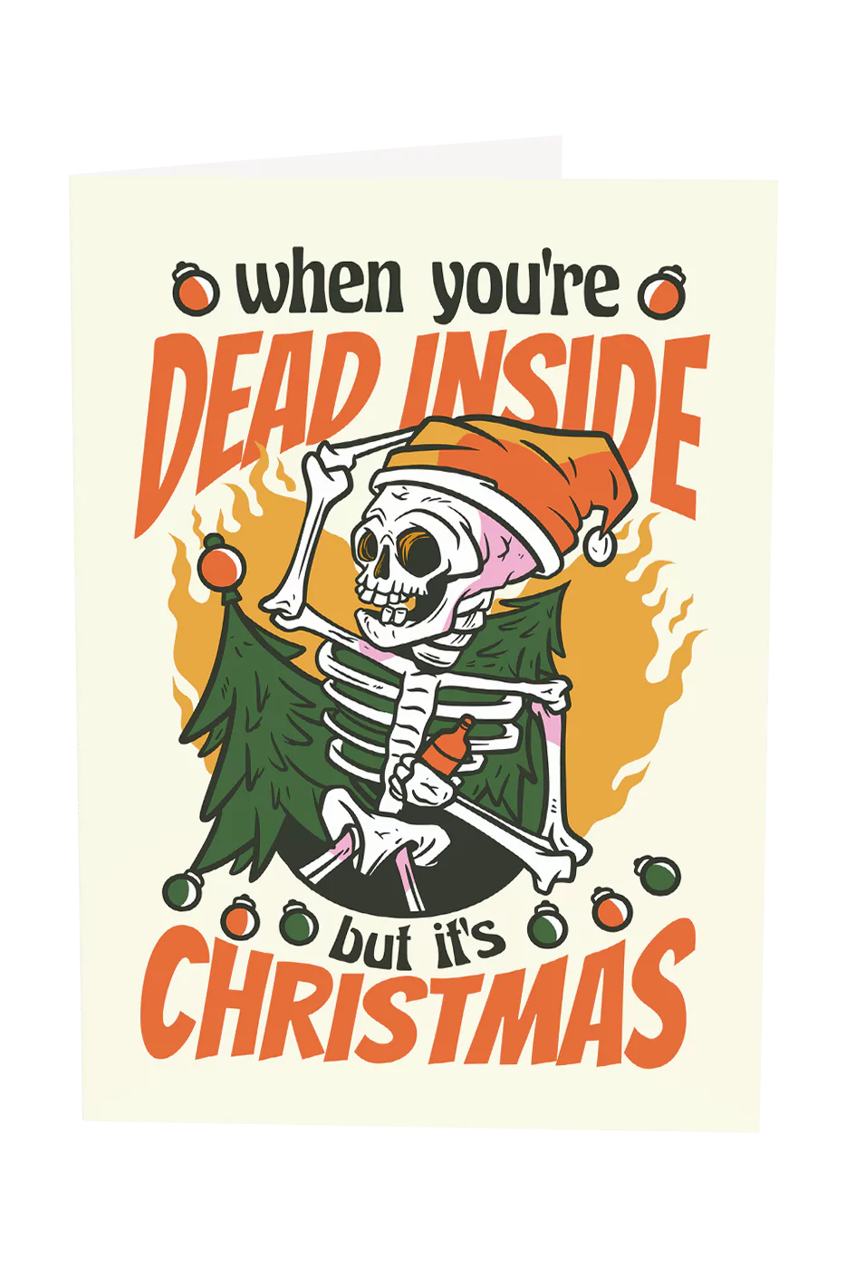 When You're Dead Inside But It's Christmas Greeting Card