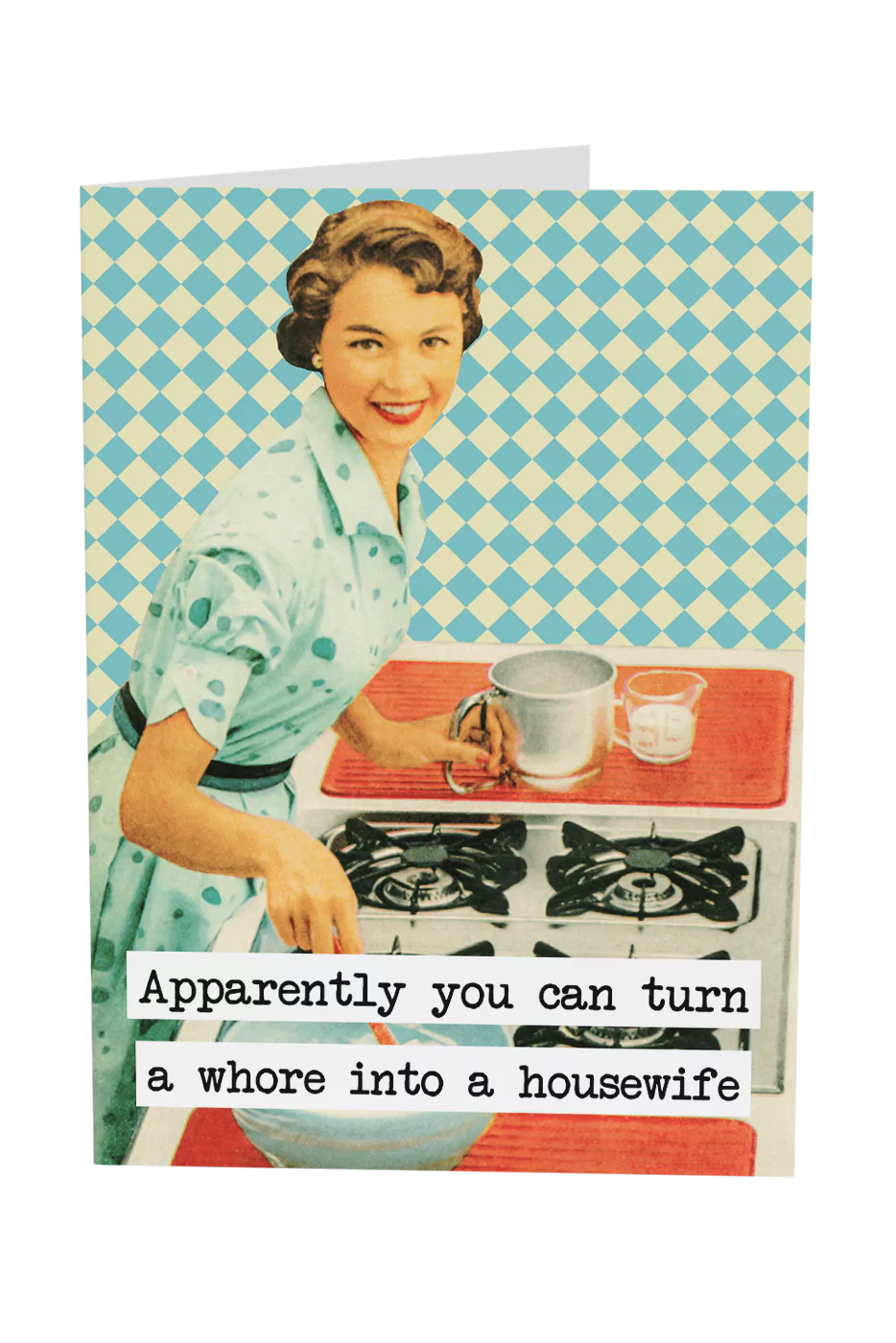 You Can Turn A Whore Into A Housewife Greeting Card