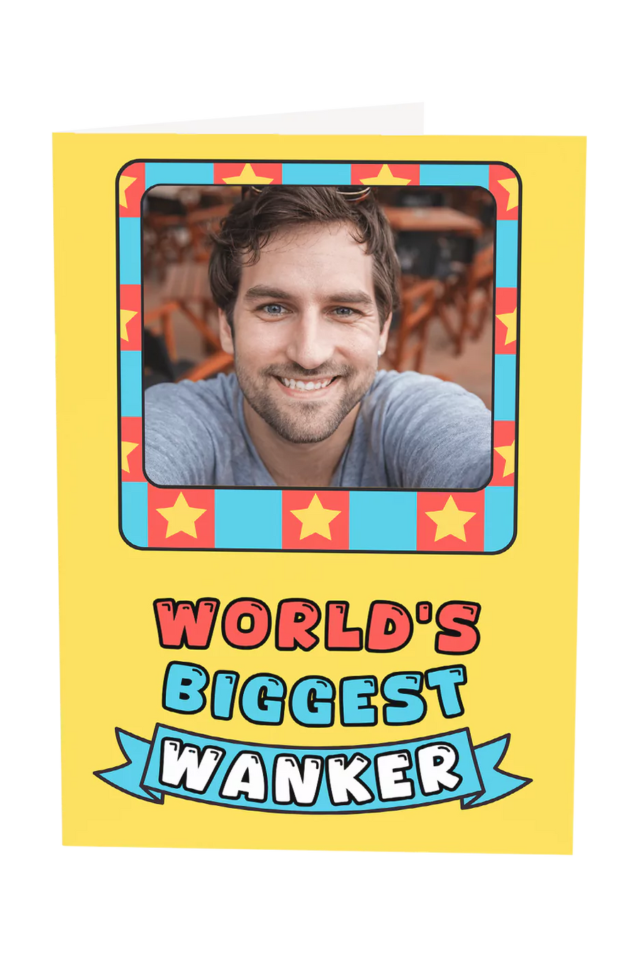 World's Biggest Wanker Custom Photo Upload Greeting Card