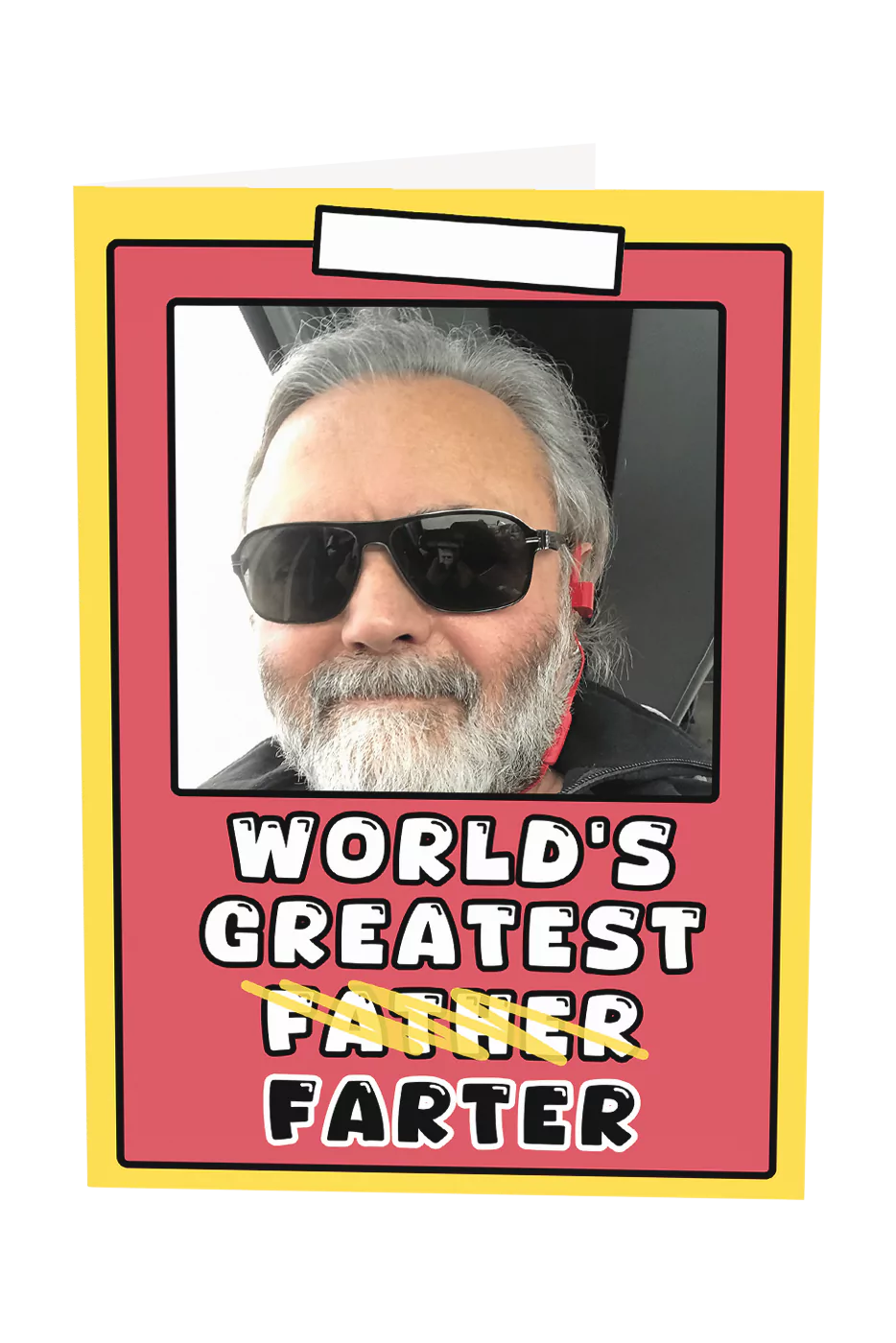 World's Greatest Farter Custom Photo Upload Greeting Card